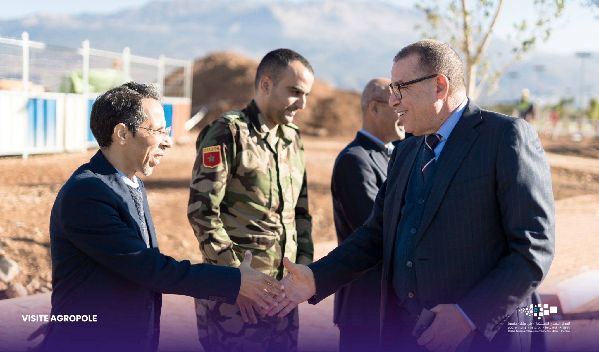 Le 07/01/2025, Monsieur le Wali de la région Béni Mellal-Khénifra, en compagnie de Monsieur le Président du Conseil Régional, a effectué une visite de terrain à l’Agropole de Béni Mellal.