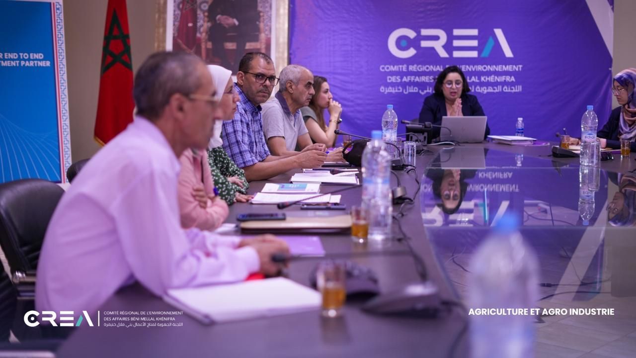 CREA Béni Mellal-Khénifra: réunion du groupe thématique de travail Agriculture et agro-industrie